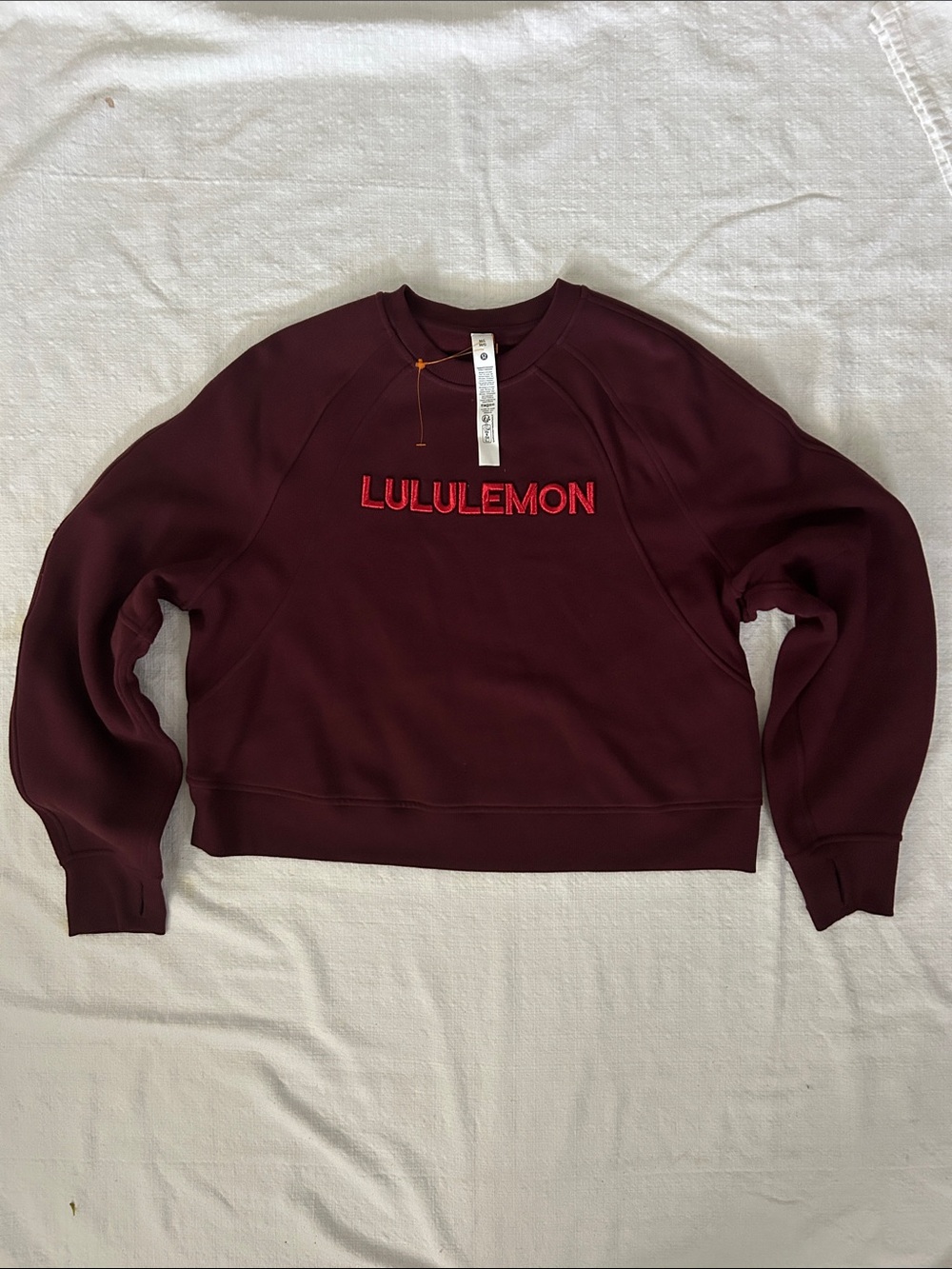 Lululemon Scuba Oversized Crewneck Sweatshirt Garnet M/L NWOT
